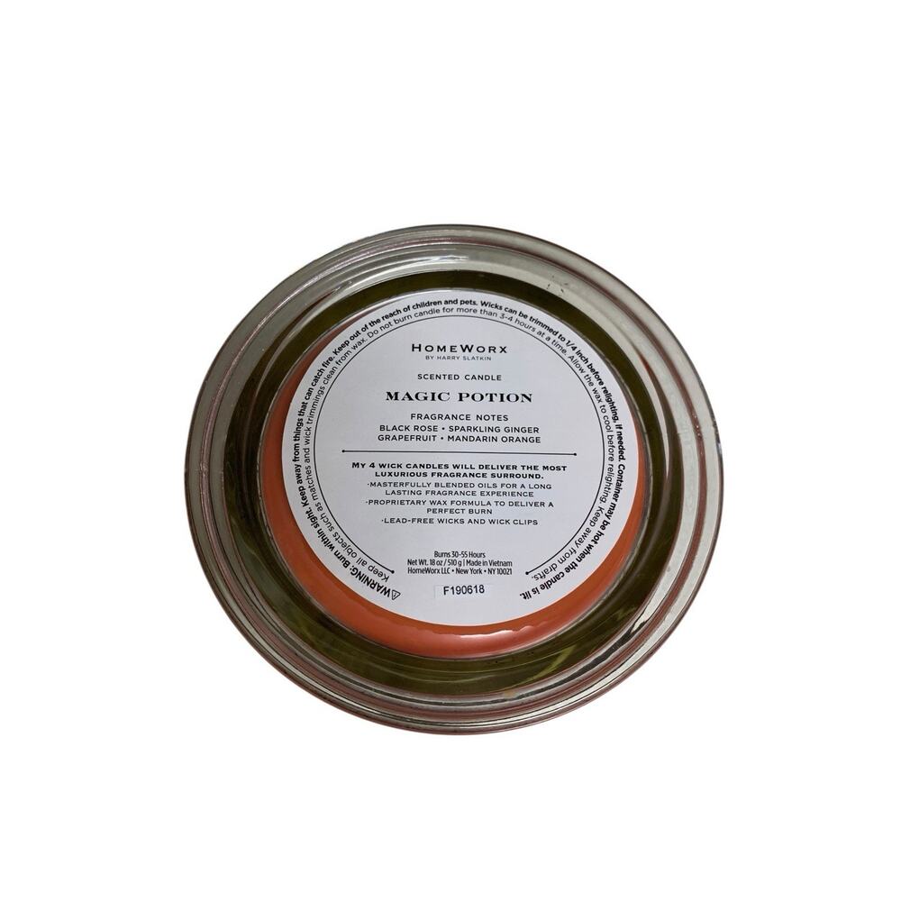 HomeWorx by Slatkin & Co. Four Wick Candle, 18 oz., Magic Potion Scent, NEW - Picture 4 of 5